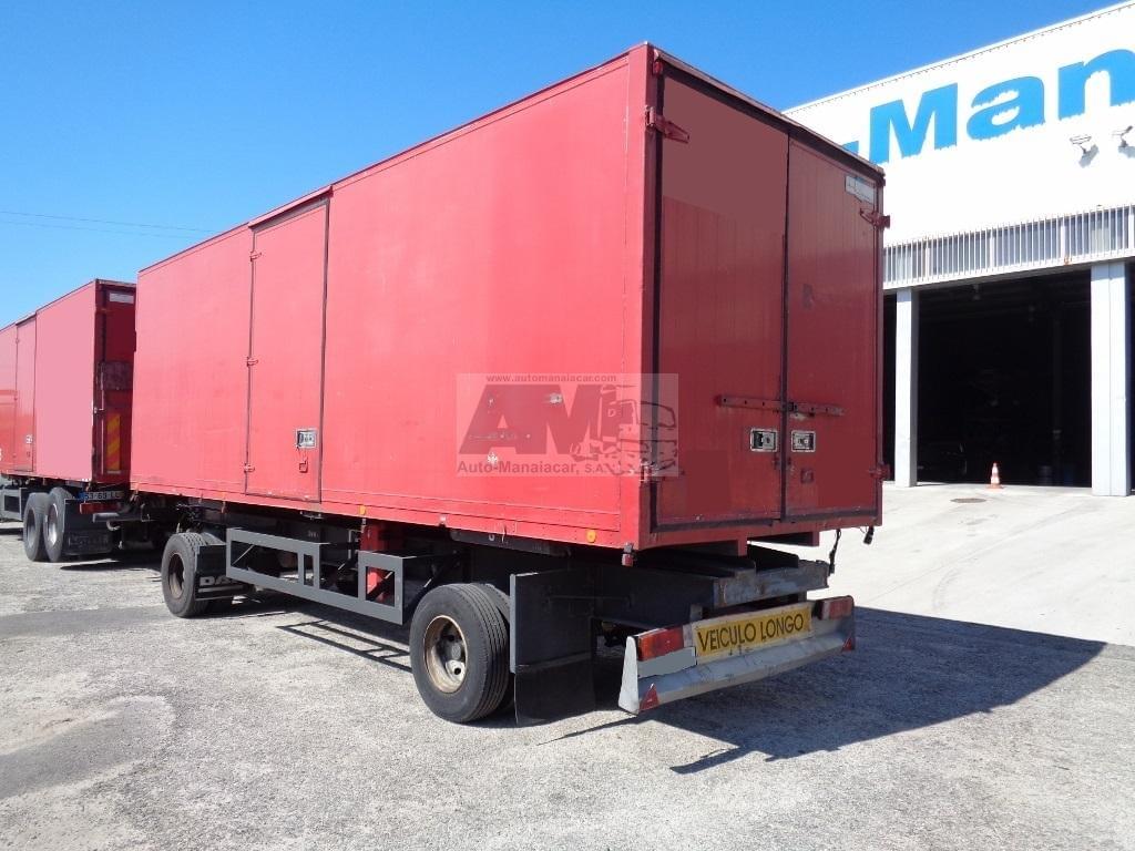 2X REBOQUE LISTRAILER CTT88 2 EIXOS CAIXA FECHADA AMOVÍVEL 18 TON