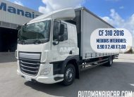 DAF CF 310 EURO6 4X2 2016 CAIXA DE CORTINAS 8.90 X 2.48 X 2.60