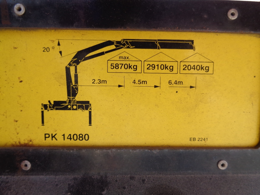 GRUA PALFINGER PK 14080 COM 1 LANCE  CAPACIDADE 5870 KGS