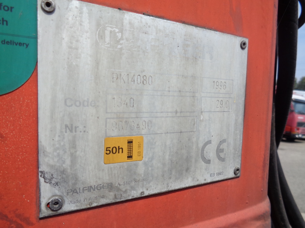 GRUA PALFINGER PK 14080 COM 1 LANCE  CAPACIDADE 5870 KGS