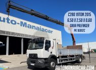 RENAULT PREMIUM C280 EURO6 4X2 19TON CAIXA ABERTA/ESTRADO GRUA PALFINGER PK 16002C