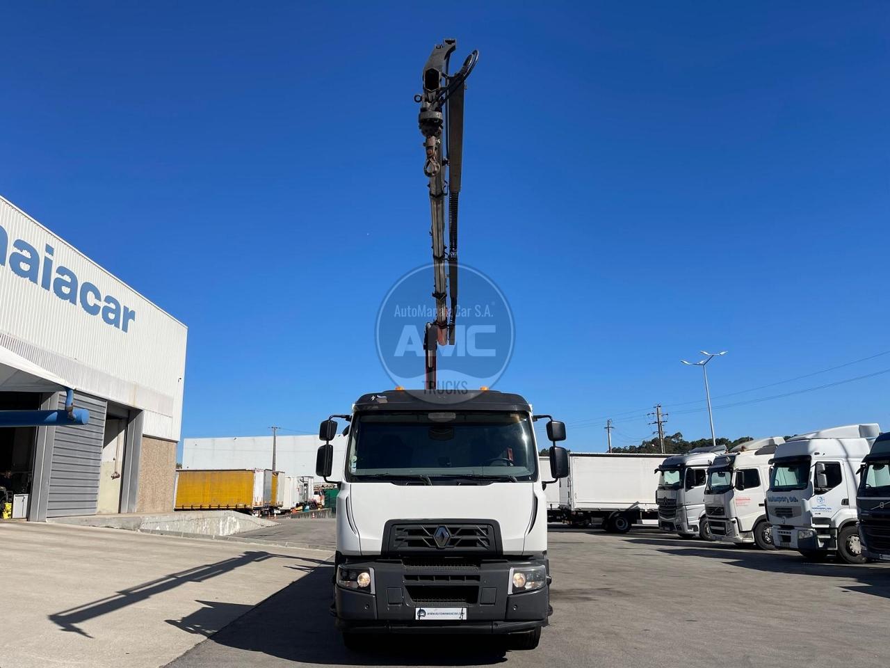 RENAULT PREMIUM C280 EURO6 4X2 19TON CAIXA ABERTA/ESTRADO GRUA PALFINGER PK 16002C