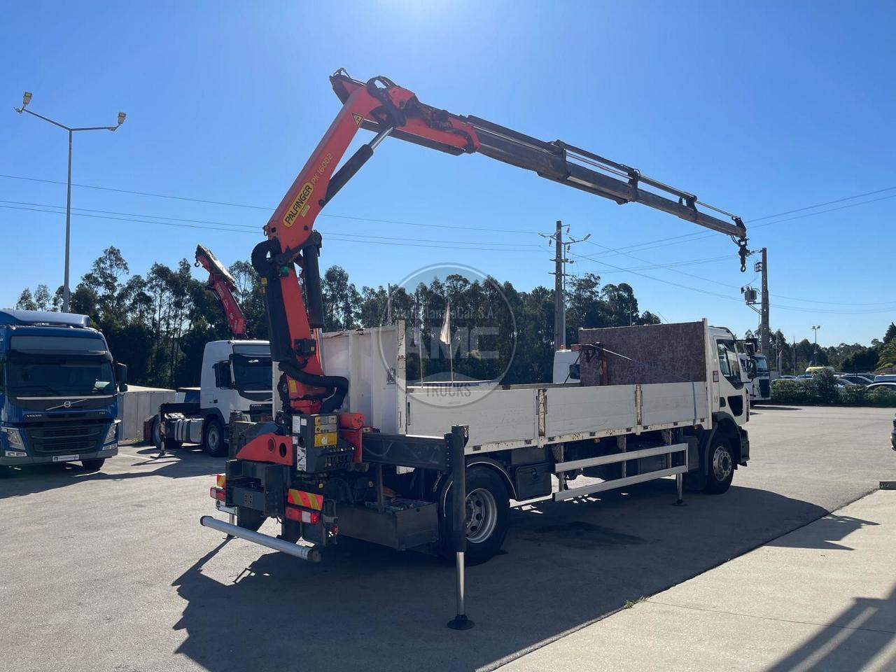 RENAULT PREMIUM C280 EURO6 4X2 19TON CAIXA ABERTA/ESTRADO GRUA PALFINGER PK 16002C