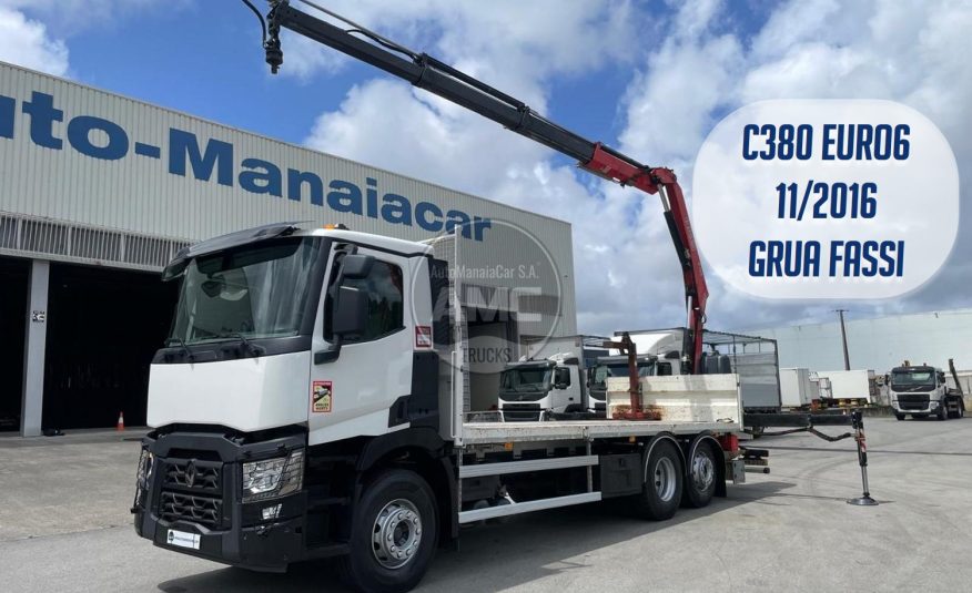 RENAULT C380 EURO6 6X2 COM GRUA FASSI 11.2016