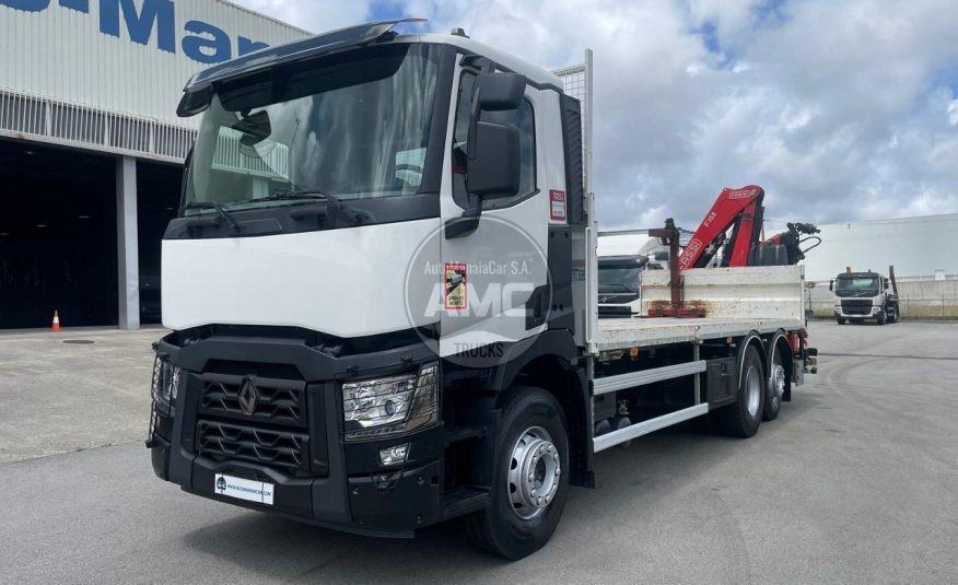 RENAULT C380 EURO6 6X2 COM GRUA FASSI 11.2016