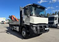 RENAULT C460 EURO6 6X4 07/2016 C/GRUA PALFINGER PK 22002EH RETARDER E REDUÇÃO AOS CUBOS