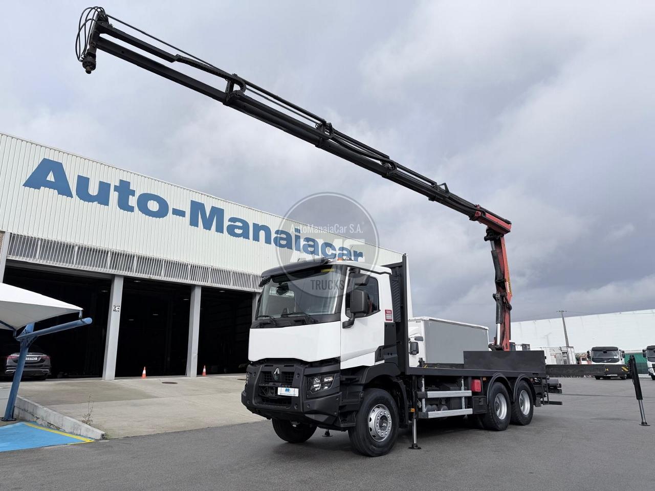 RENAULT C460 EURO6 6X4 07/2016 C/GRUA PALFINGER PK 22002EH RETARDER E REDUÇÃO AOS CUBOS