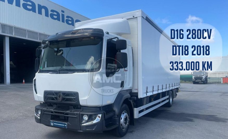 RENAULT D16 280 EURO6 4X2 CORTINAS/TETO DESLIZANTES 333.000 KM