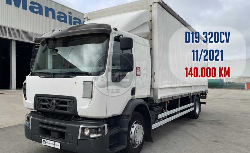 RENAULT D19 320 EURO6 4X2 19TON 11/2021 SÓ 140.000 KM