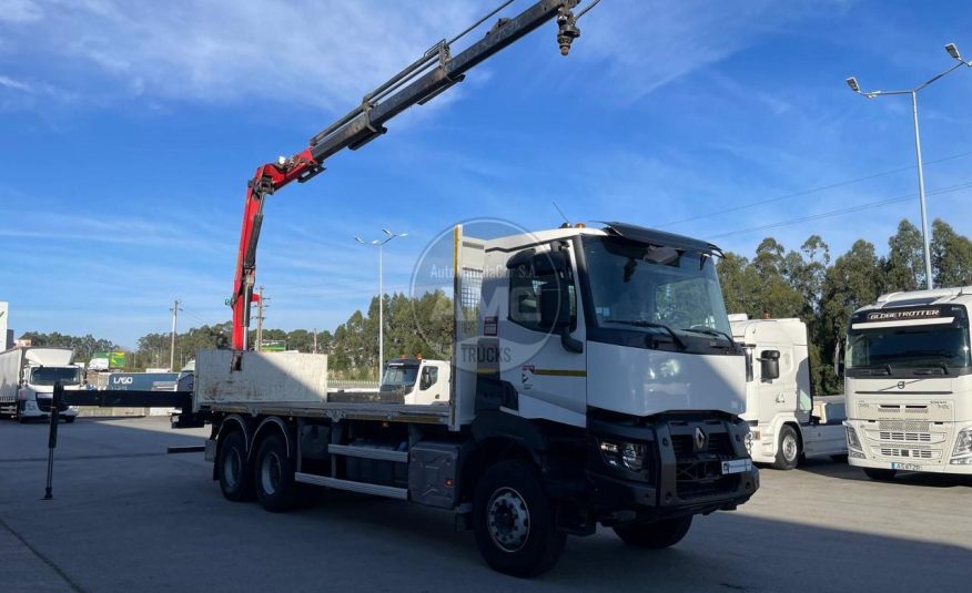 RENAULT K380 EURO6 6X4 2017 ESTRADO 7200 MM GRUA PALFINGER PK 17.001 SLD