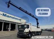 SCANIA P410 e6 8X2 ESTRADO + GRUA RETARDER 259.000KM
