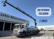 SCANIA P410 e6 8X2 ESTRADO + GRUA RETARDER 265.000KM