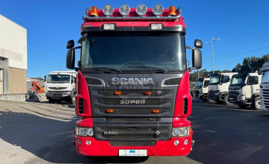 SCANIA R560 V8 6X2 ESPECIAL P/MADEIRA C/GRUA PALFINGER + CABINE FECHADA