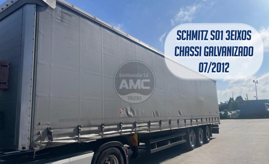 SEMI-REBOQUE SCHMITZ S01 3 EIXOS 07/2012 COM CHASSI GALVANIZADO