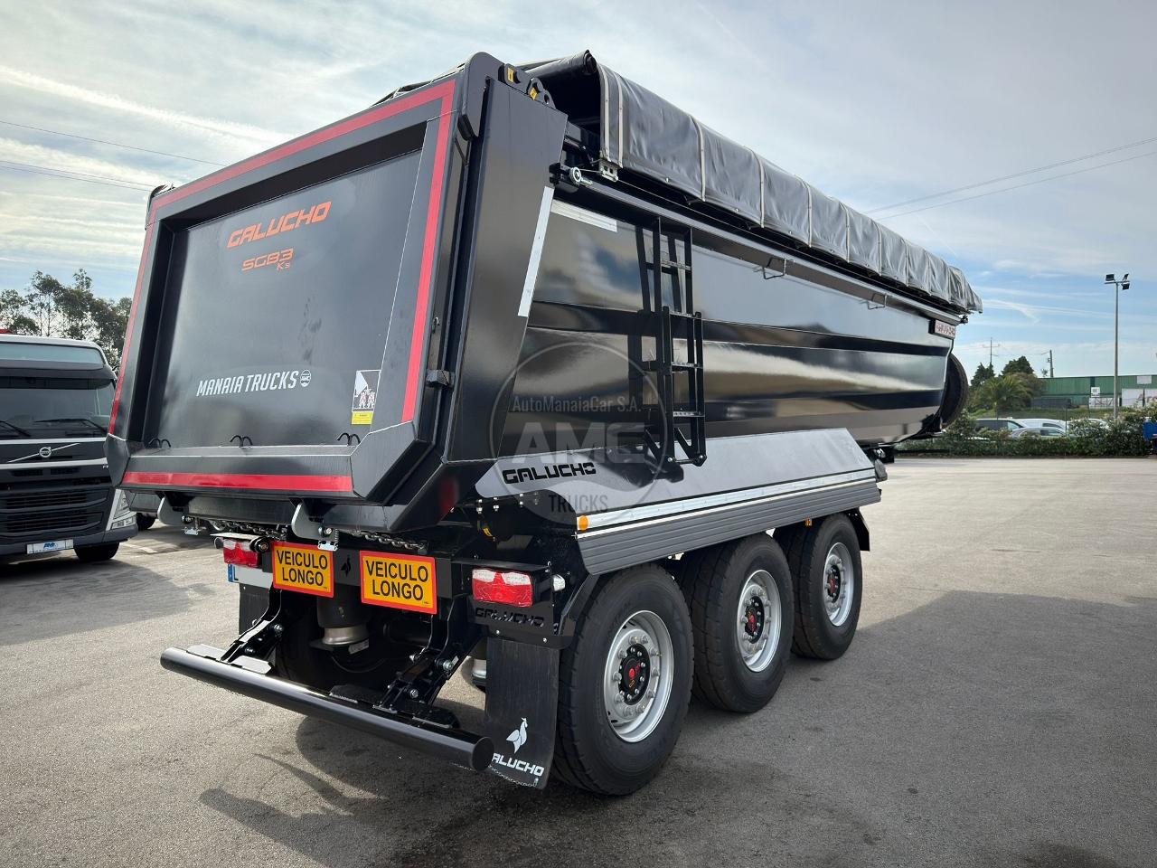 “NOVO” (NEW) – HARDOX 450 CAPACIDADE 25M3 1º E 2º EIXO ELEVÁVEIS