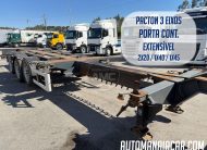 SEMI-REBOQUE PACTON 3 EIXOS EXTENSÍVEL CONTENTORES: 2X20 / 1X40 / 1X45