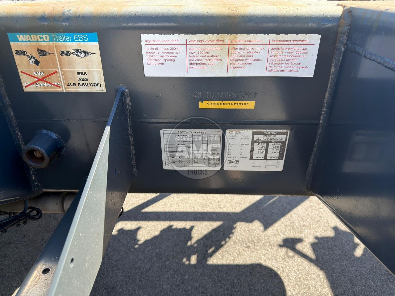 SEMI-REBOQUE PACTON 3 EIXOS EXTENSÍVEL CONTENTORES: 2X20 / 1X40 / 1X45