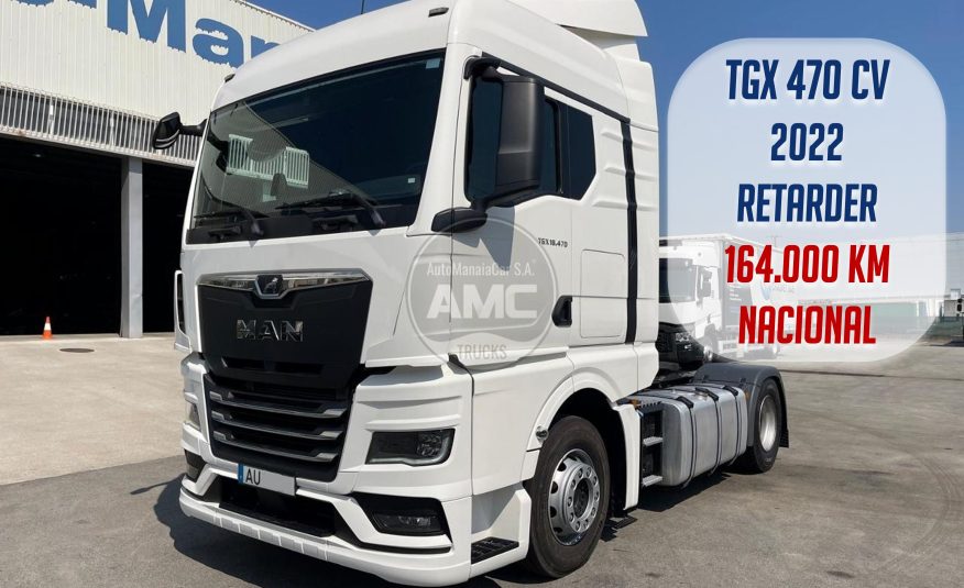 MAN TGX 18.470 EURO6 4X2 2022 RETARDER 164.000KM NOVO MODELO
