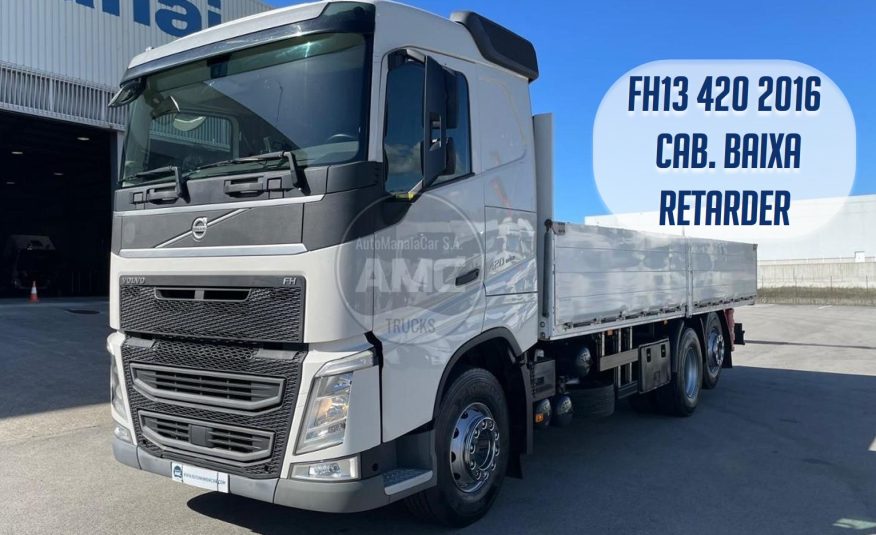 VOLVO FH13 420 EURO6 6X2 07/2016 CAB BAIXA RETARDER 7.30 X 2.50 X 0.80