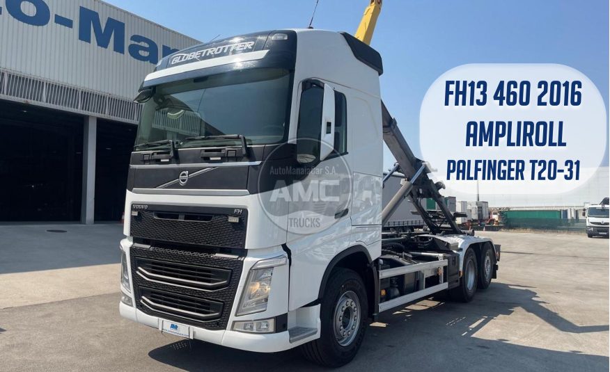 VOLVO FH13 460 GLOBETROTTER EURO6 6X2 2016 AMPLIROLL PALFINGER