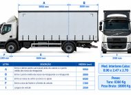 VOLVO FL280 EURO6 4X2 20/2021 117.000KM MED.CX:8.90 X 2.47 X 2.70