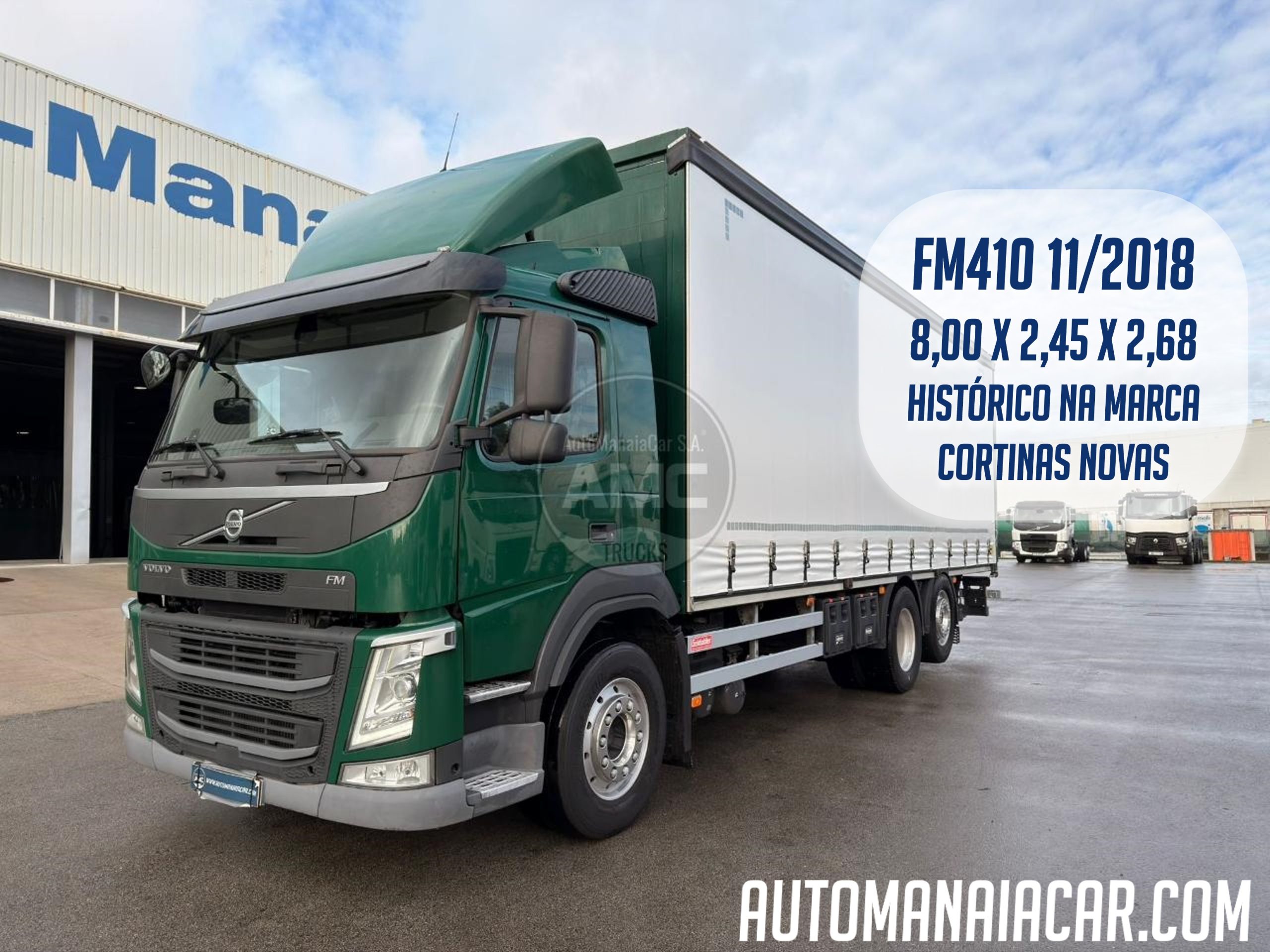 VOLVO FM11 410 EURO6 6X2 CORTINAS 11/2018 COM HISTÓRICO MANUTENÇÃO NA MARCA