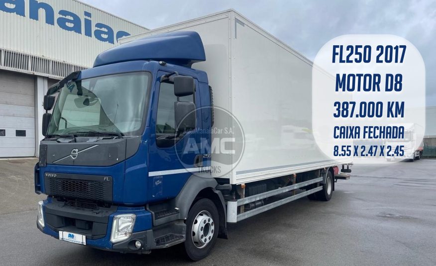 VOLVO FL 250 EURO6 4X2 2017 CAIXA FECHADA 8.55 X 2.47 X 2.45