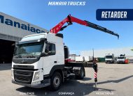 TRATOR VOLVO FM13 460 EURO6 4X2 2016 COM RETARDER + GRUA FASSI 4 LANCES